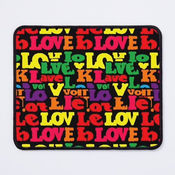 Item preview, Colorful Typography Pattern With Repeated Love Text Words designed and sold by Piotrek0001.