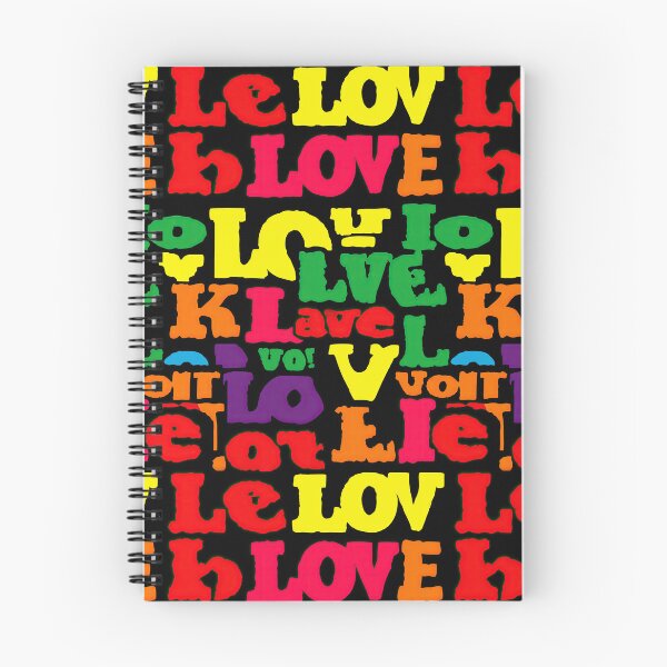 Item preview, Colorful Typography Pattern With Repeated Love Text Words designed and sold by Piotrek0001.