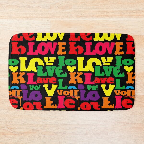 Item preview, Colorful Typography Pattern With Repeated Love Text Words designed and sold by Piotrek0001.