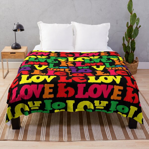 Item preview, Colorful Typography Pattern With Repeated Love Text Words designed and sold by Piotrek0001.