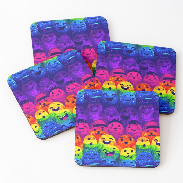 Item preview, Cute Colorful Monster Characters Crowd In Purple Light designed and sold by Piotrek0001.