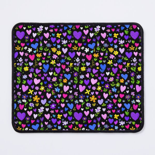 Item preview, Psychedelic Neon Waves And Hearts Abstract Colorful Pattern designed and sold by Piotrek0001.