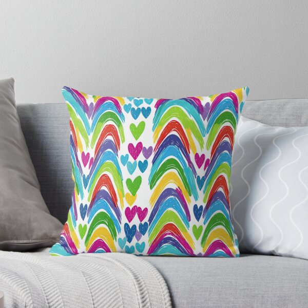 Item preview, Bright Rainbow Colored Wavy Lines Abstract Art Pattern designed and sold by Piotrek0001.