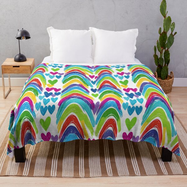 Item preview, Bright Rainbow Colored Wavy Lines Abstract Art Pattern designed and sold by Piotrek0001.