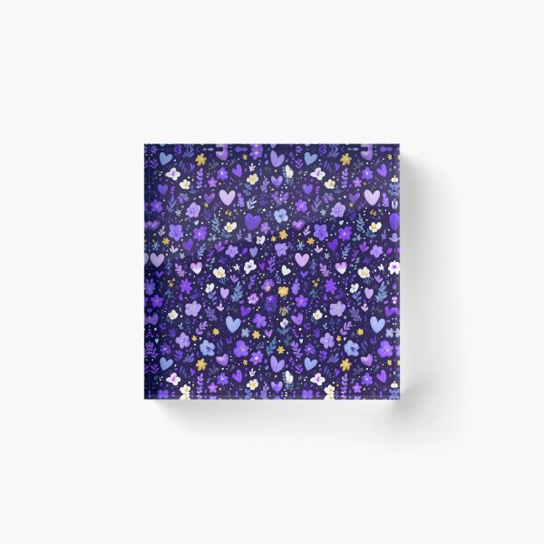 Item preview, Deep Purple Violets And Green Leaves Floral Pattern designed and sold by Piotrek0001.