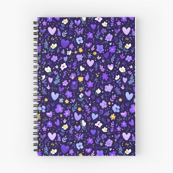 Item preview, Deep Purple Violets And Green Leaves Floral Pattern designed and sold by Piotrek0001.