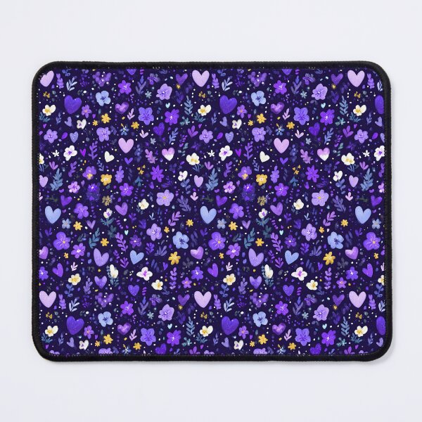 Item preview, Deep Purple Violets And Green Leaves Floral Pattern designed and sold by Piotrek0001.