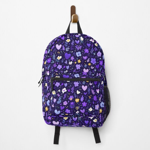Item preview, Deep Purple Violets And Green Leaves Floral Pattern designed and sold by Piotrek0001.