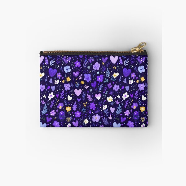 Item preview, Deep Purple Violets And Green Leaves Floral Pattern designed and sold by Piotrek0001.