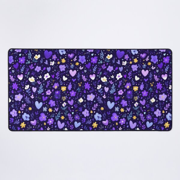 Item preview, Deep Purple Violets And Green Leaves Floral Pattern designed and sold by Piotrek0001.