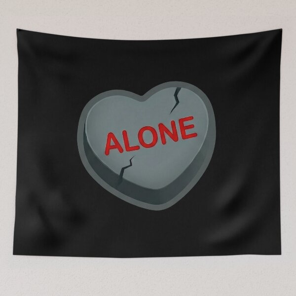 Item preview, Anti Valentine Stone Heart Alone Broken Love designed and sold by oynipshop.