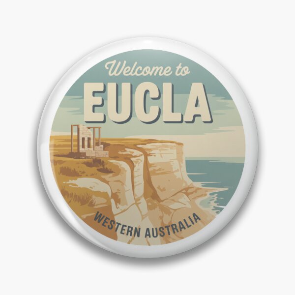 Item preview, Welcome to Eucla — Nullarbor Coast Vintage Travel Sticker designed and sold by Random Designs.