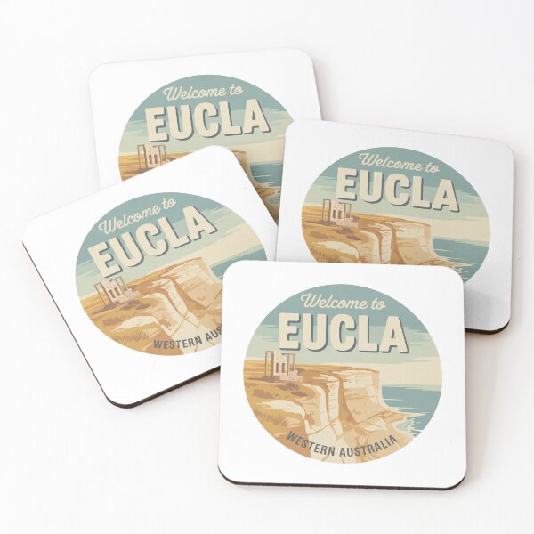 Item preview, Welcome to Eucla — Nullarbor Coast Vintage Travel Sticker designed and sold by Random Designs.