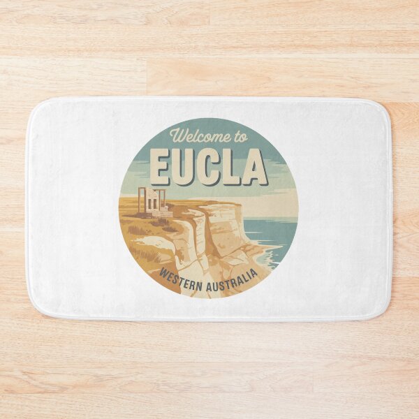 Item preview, Welcome to Eucla — Nullarbor Coast Vintage Travel Sticker designed and sold by Random Designs.