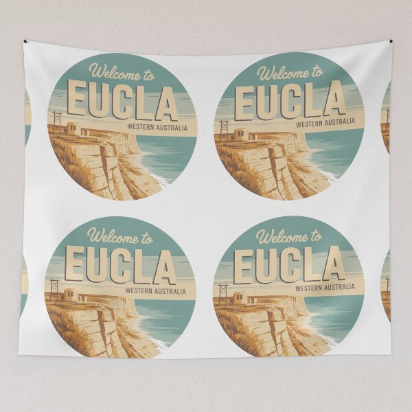 Item preview, Eucla — Nullarbor Coast Vintage Travel Sticker designed and sold by Random Designs.