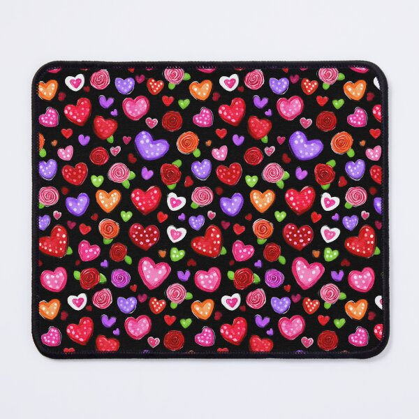 Item preview, Small Red Purple And Blue Hearts On Black designed and sold by Piotrek0001.