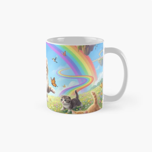 Item preview, Joyful American Curl and Kittens in Rainbow Paradise designed and sold by PetMemorialArt.