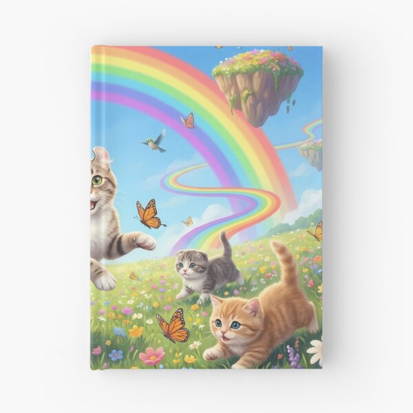 Item preview, Joyful American Curl and Kittens in Rainbow Paradise designed and sold by PetMemorialArt.