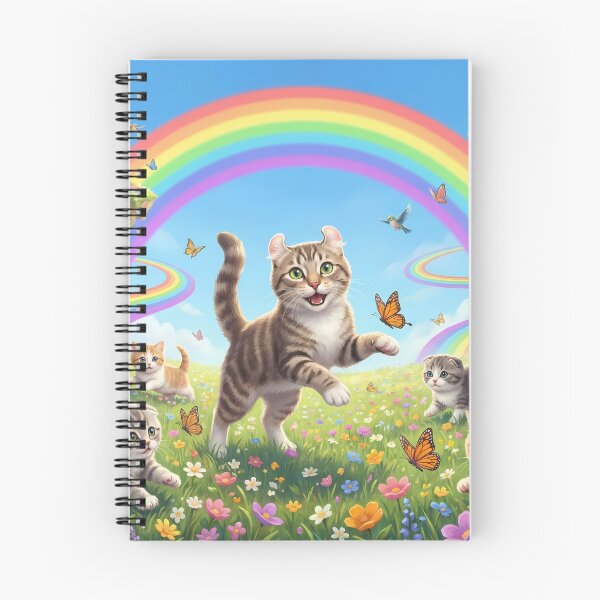 Item preview, Joyful American Curl and Kittens in Rainbow Paradise designed and sold by PetMemorialArt.