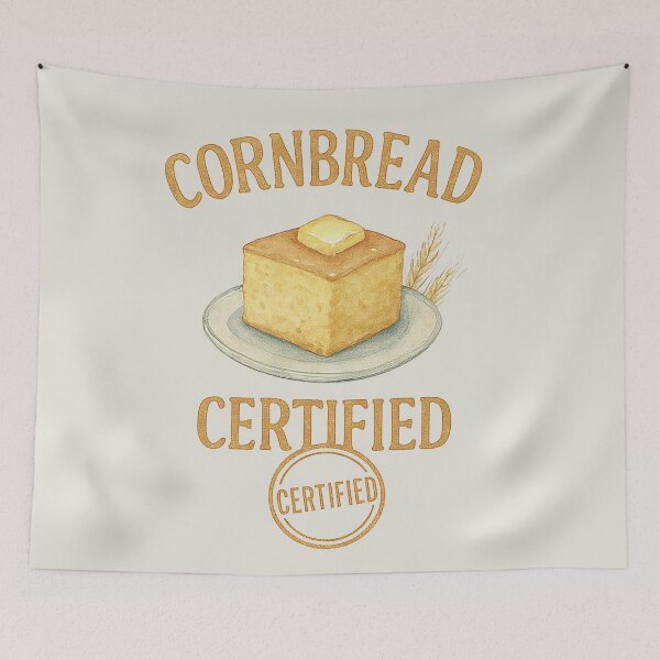 Item preview,  Cornbread Certified – Southern Food Lover Vintage Watercolor Design designed and sold by Verycutethings.