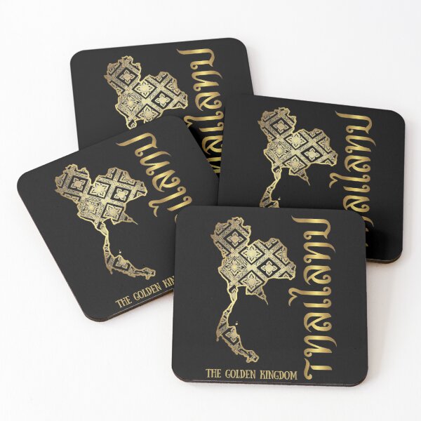 Item preview, The Golden Kingdom – Thailand Map & Temple Design designed and sold by WildBoysShop.