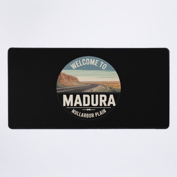 Item preview, Welcome to Madura — Nullarbor Plain Vintage Travel Sticker designed and sold by Random Designs.