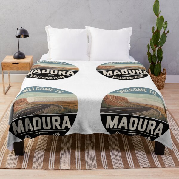 Item preview, Welcome to Madura — Nullarbor Plain Vintage Travel Sticker designed and sold by Random Designs.