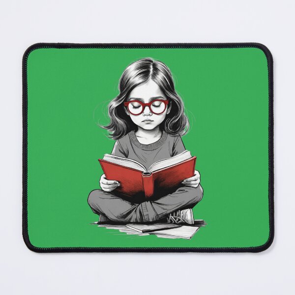 Item preview, Little Girl Reading a Book – Cute Illustration for Book Lovers and Readers designed and sold by AlxVel.