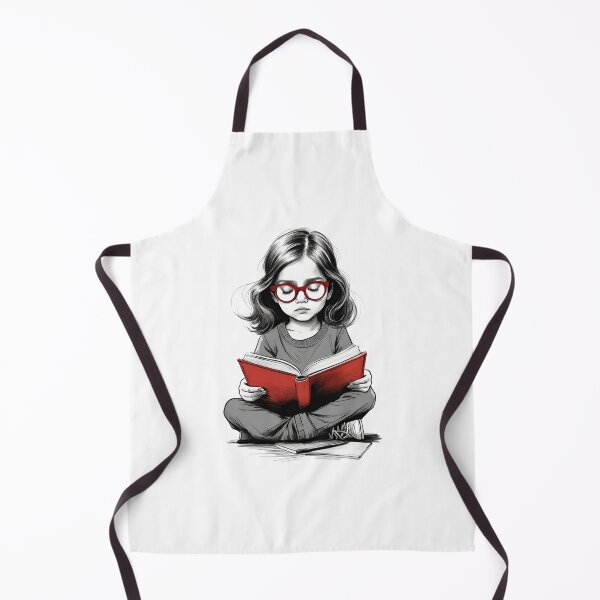 Item preview, Little Girl Reading a Book – Cute Illustration for Book Lovers and Readers designed and sold by AlxVel.