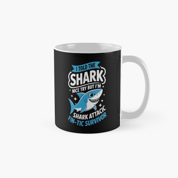 Item preview, Shark Attack Survivor designed and sold by orlodrake.