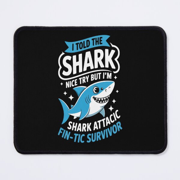 Item preview, Shark Attack Survivor designed and sold by orlodrake.