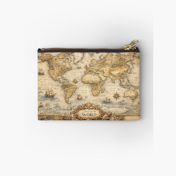 Item preview, Antique World Map designed and sold by GenzShoppingHub.