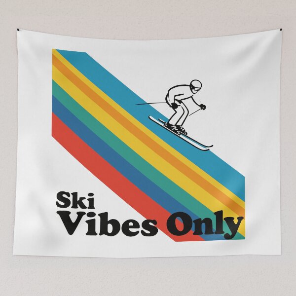 Item preview, Ski Vibes Only Retro Skier T-Shirt  Vintage Alpine Skiing Winter Sports Tee designed and sold by Design-Pro-21.