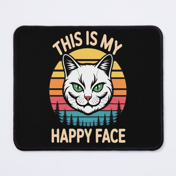 Item preview, This Is My Happy Face Smudge The Cat designed and sold by orlodrake.