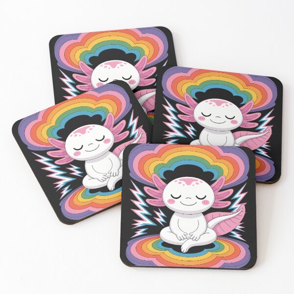 Item preview, Aesthetic Kawaii Axolotl Yoga designed and sold by NosuriHanArt.