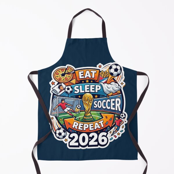 Item preview, Eat Sleep Soccer Repeat World Cup Fan designed and sold by KakangMudi.