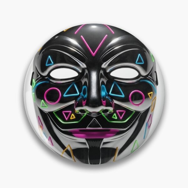 Item preview, Guy Fawkes Retro 80s Chrome Mask designed and sold by Brendan Arthur Ring.