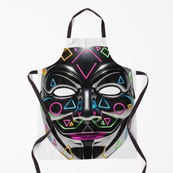 Item preview, Guy Fawkes Retro 80s Chrome Mask designed and sold by Brendan Arthur Ring.