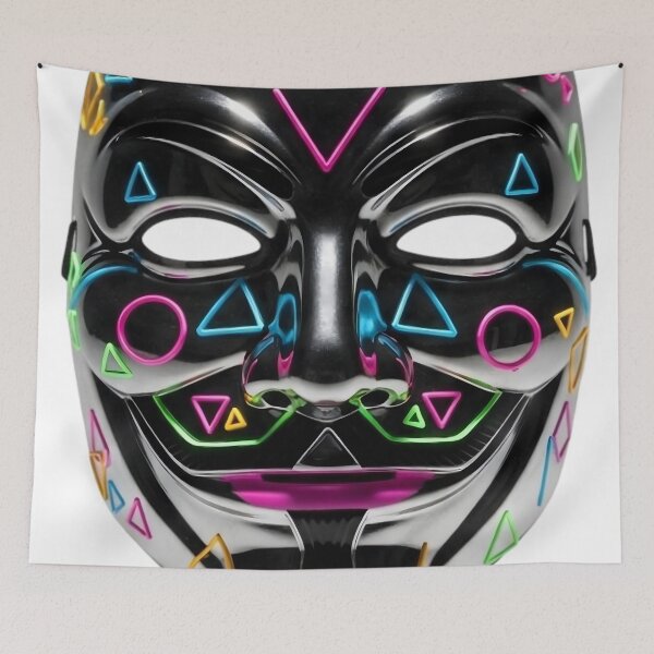 Item preview, Guy Fawkes Retro 80s Chrome Mask designed and sold by Brendan Arthur Ring.