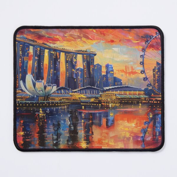 Item preview, Singapore Skyline – Marina Bay Sunset designed and sold by SkylineVistas Designs.
