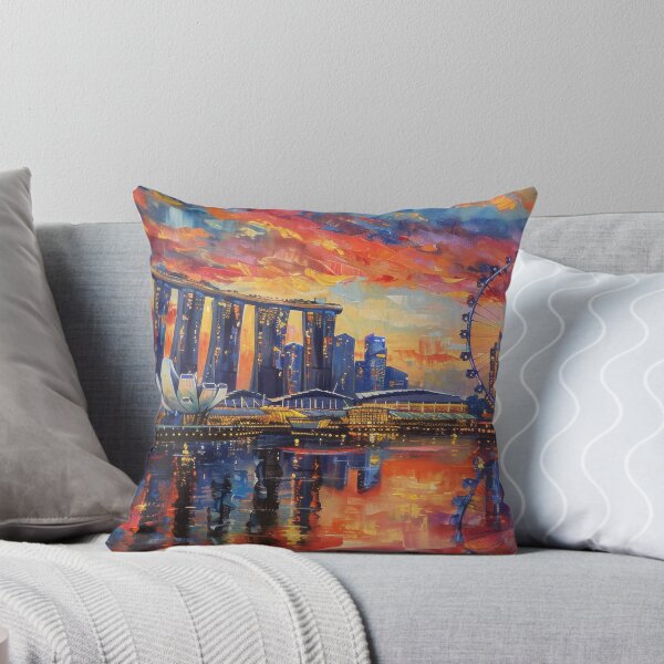 Item preview, Singapore Skyline – Marina Bay Sunset designed and sold by SkylineVistas Designs.