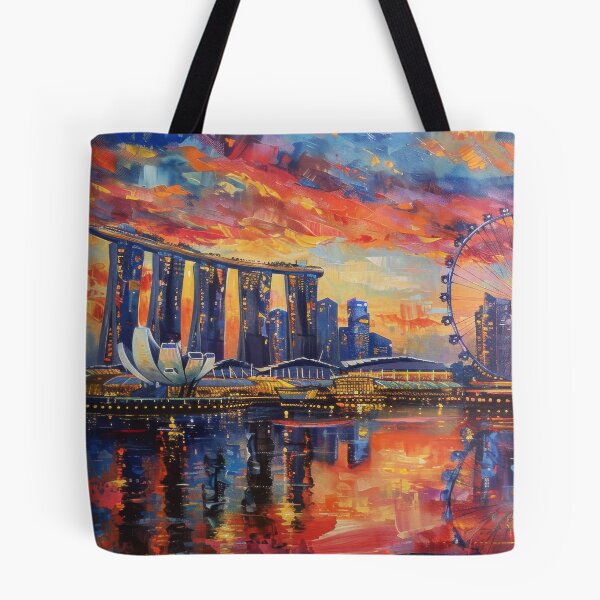 Item preview, Singapore Skyline – Marina Bay Sunset designed and sold by SkylineVistas Designs.