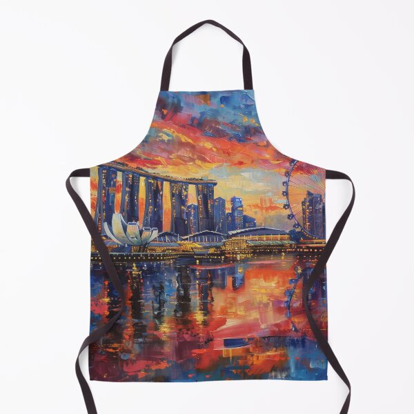 Item preview, Singapore Skyline – Marina Bay Sunset designed and sold by SkylineVistas Designs.