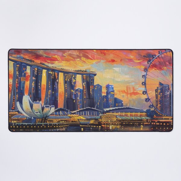 Item preview, Singapore Skyline – Marina Bay Sunset designed and sold by SkylineVistas Designs.