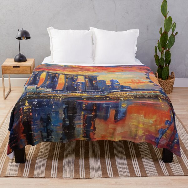 Item preview, Singapore Skyline – Marina Bay Sunset designed and sold by SkylineVistas Designs.