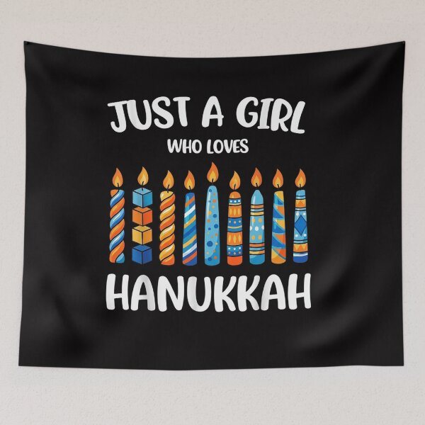 Item preview, Just a Girl Who Loves Hanukkah Jewish Chanukah Men Women Kid designed and sold by MatthewJordas.