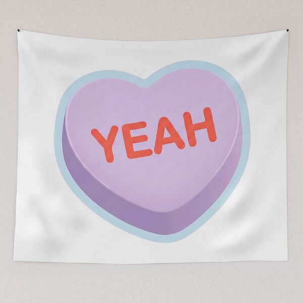 Item preview, Yeah Purple 3D Heart Valentine Conversation Candy designed and sold by oynipshop.