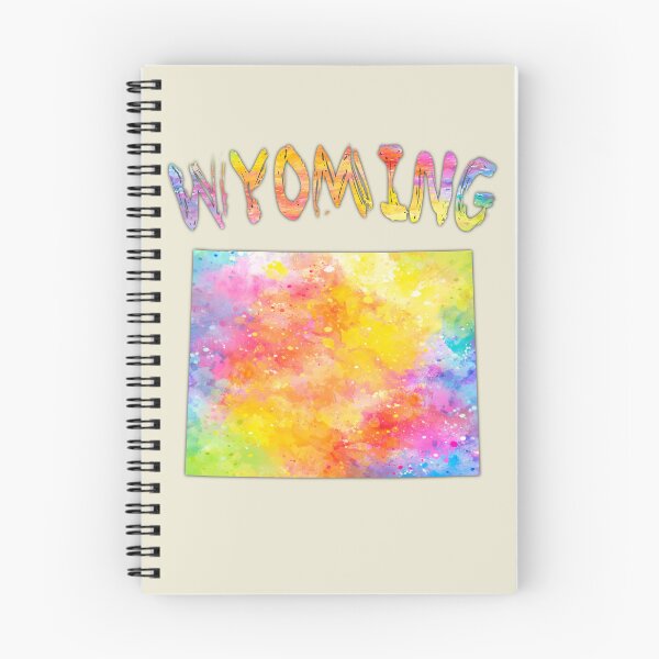 Item preview, Wyoming State Map - Vibrant Abstract Watercolor Splatter Art designed and sold by mashmosh.