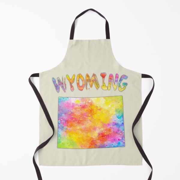Item preview, Wyoming State Map - Vibrant Abstract Watercolor Splatter Art designed and sold by mashmosh.