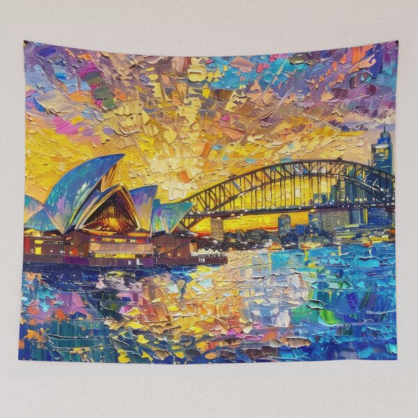 Item preview, Sydney Skyline – Opera House Sunset designed and sold by SkylineVistas Designs.